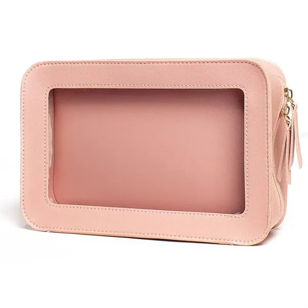 Transparent PVC Waterproof Zipper Cosmetic Toiletry Bag