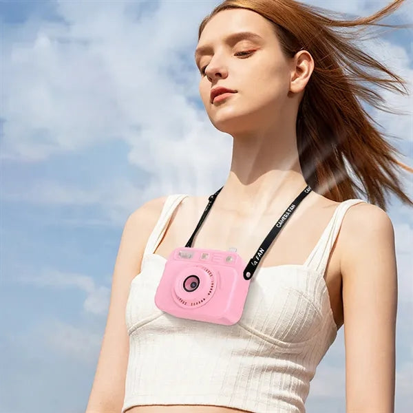 Multifunctional Waist Hanging Neck Fan Camera USB Charging