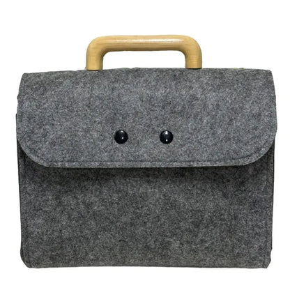 Wooden Handle Felt Handbag Gift Bag Without Waist Seal
