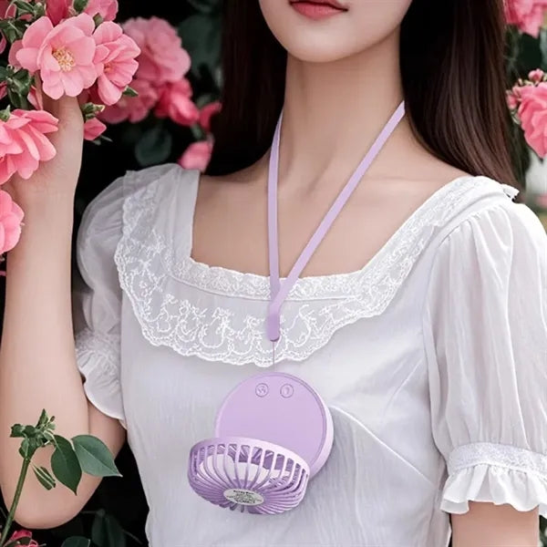 Small Handheld Folding Spray High Wind Fan USB Charging