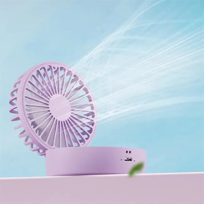 Small Handheld Folding Spray High Wind Fan USB Charging
