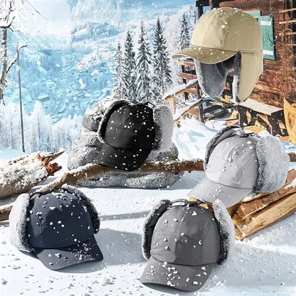 Winter Trapper Russian Hat with Ear Flaps Mask
