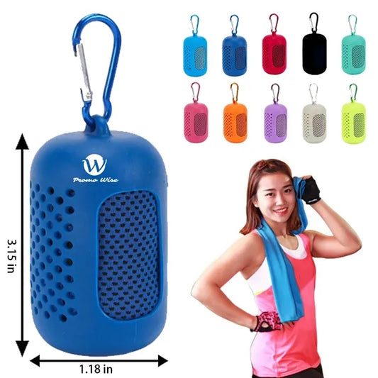 Summer Cooling Quick Dry Towel with Silicone Storage Bag