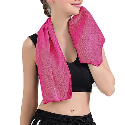 Summer Cooling Quick Dry Towel with Silicone Storage Bag