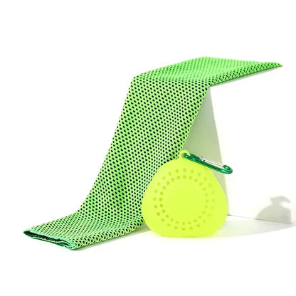 Summer Quick Dry Towel with Triangular Silicone Storage Box