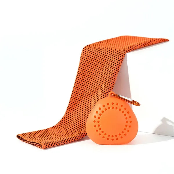 Summer Quick Dry Towel with Triangular Silicone Storage Box
