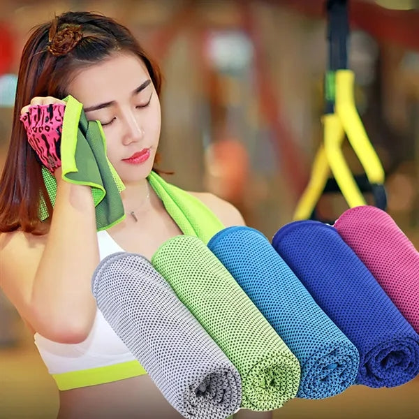 Portable Summer Cooling Sports Towel With Hook