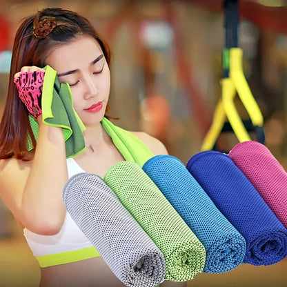 Portable Summer Cooling Sports Towel With Hook