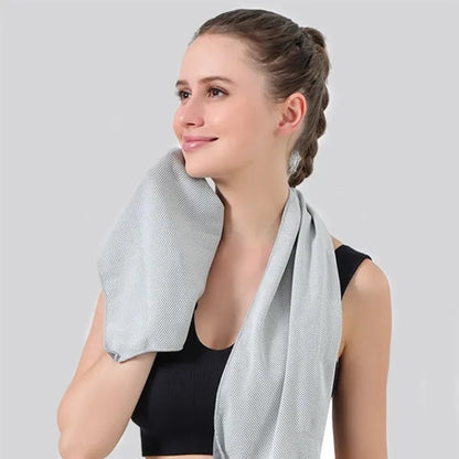 Portable Summer Cooling Sports Towel With Hook