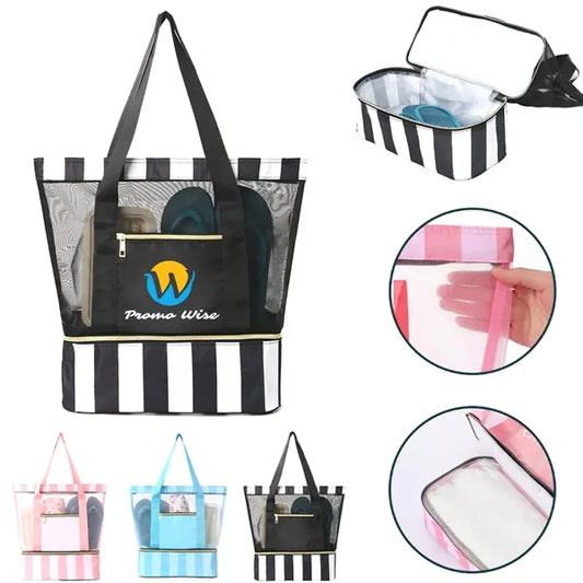 Double-Layer Large Capacity Transparent Waterproof Beach Bag