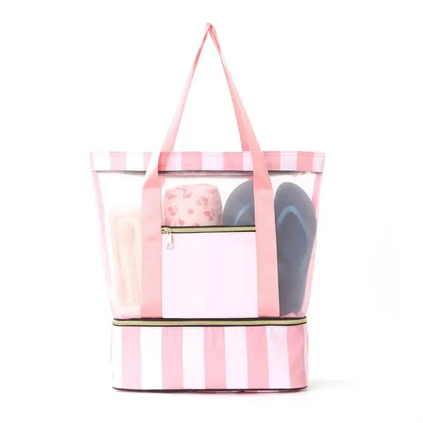 Double-Layer Large Capacity Transparent Waterproof Beach Bag