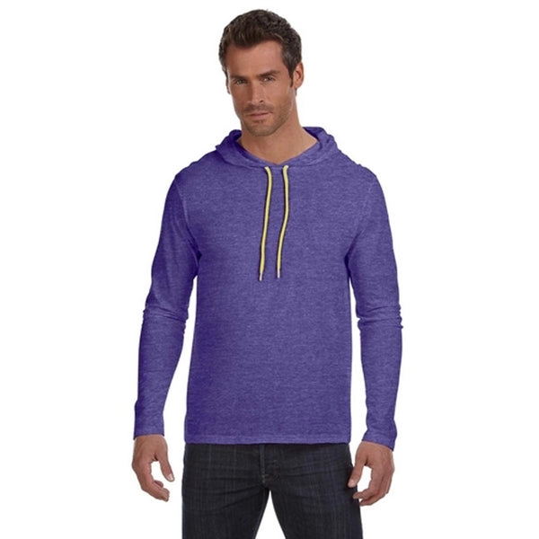 Anvil Ringspun Long-Sleeve Hooded T-Shirt