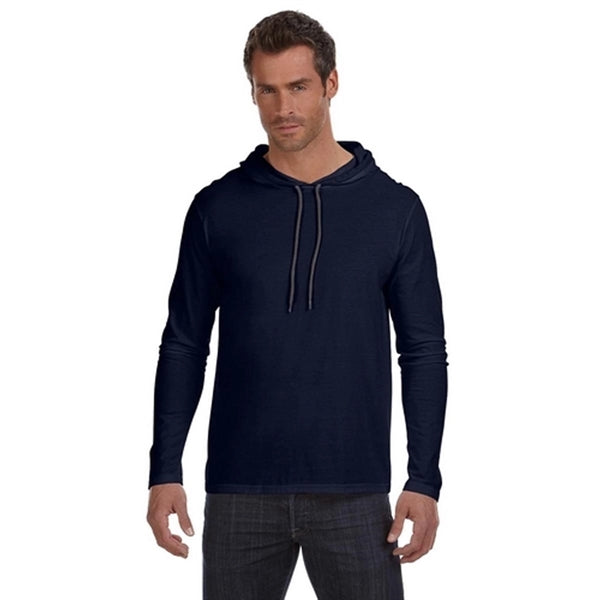 Anvil Ringspun Long-Sleeve Hooded T-Shirt