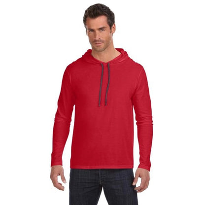 Anvil Ringspun Long-Sleeve Hooded T-Shirt