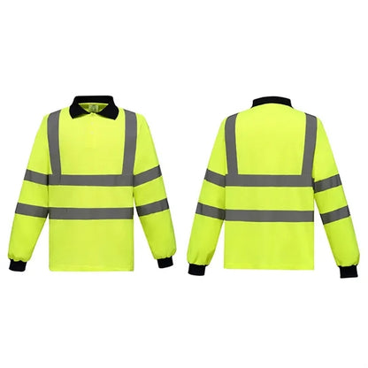 Safety Reflective Long Sleeve Polo Shirts