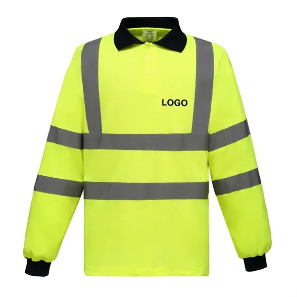 Safety Reflective Long Sleeve Polo Shirts