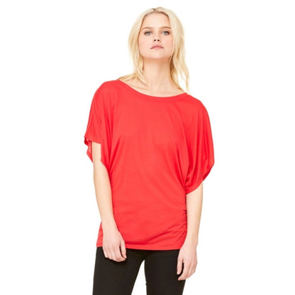 Bella + Canvas Ladies Flowy Draped Sleeve Dolman T-Shirt