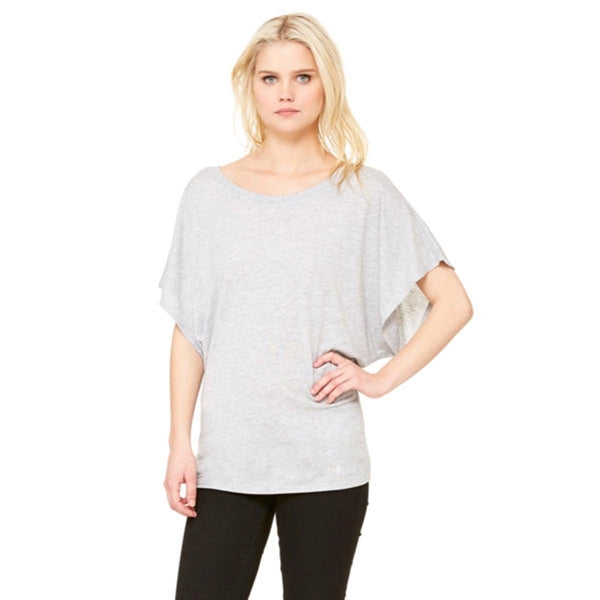 Bella + Canvas Ladies Flowy Draped Sleeve Dolman T-Shirt