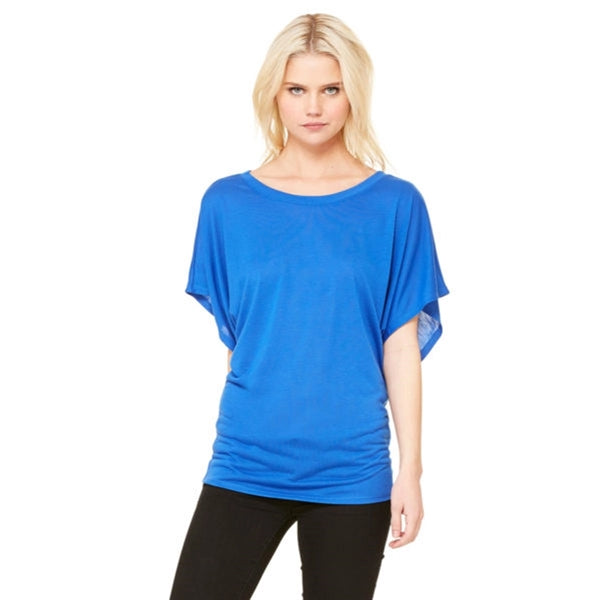 Bella + Canvas Ladies Flowy Draped Sleeve Dolman T-Shirt