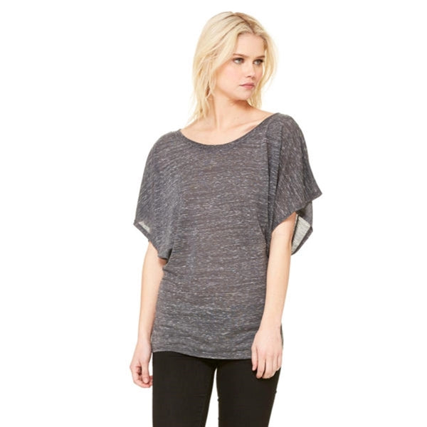 Bella + Canvas Ladies Flowy Draped Sleeve Dolman T-Shirt