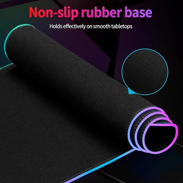 LED Wireless Charging RGB Gaming Mouse Pad 15W
