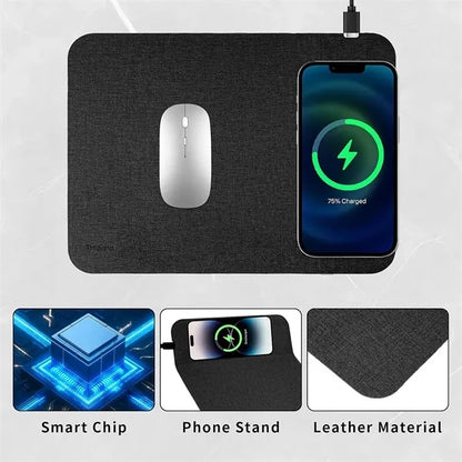 Mouse Pad with 15W Fast Wireless Charger