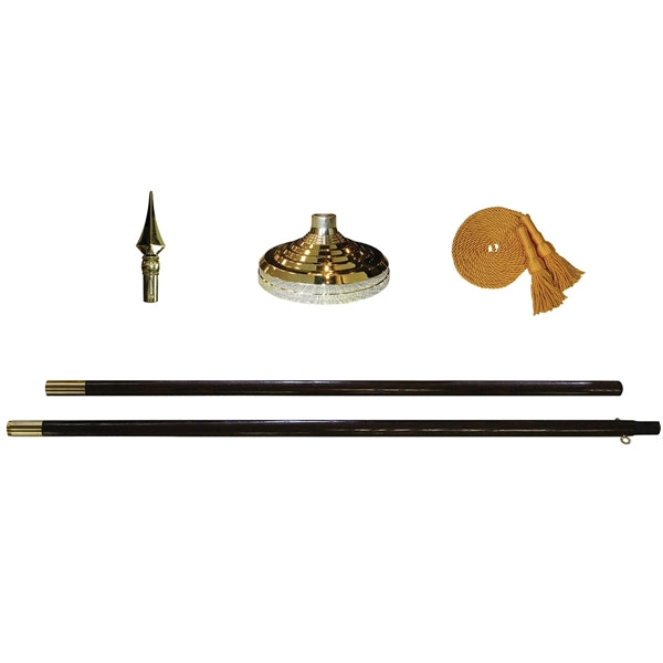 8' x 1 1/4" Indoor Display Set with Spear Topper