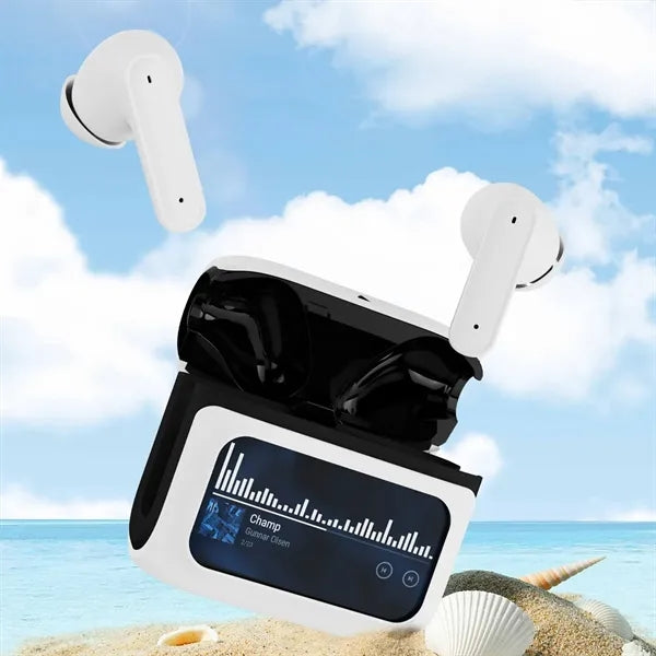 Wireless Bluetooth Earphones w/ LCD Touch Screen