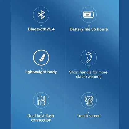 Wireless Bluetooth Earphones w/ LCD Touch Screen