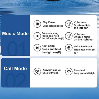 Wireless Bluetooth Earphones w/ LCD Touch Screen