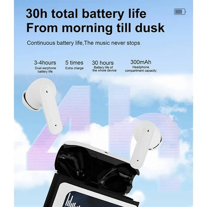 Wireless Bluetooth Earphones w/ LCD Touch Screen