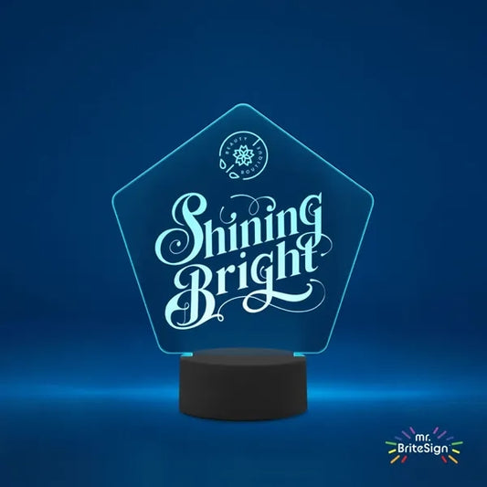 mr.BriteSign LED Acrylic Sign - Pentagon
