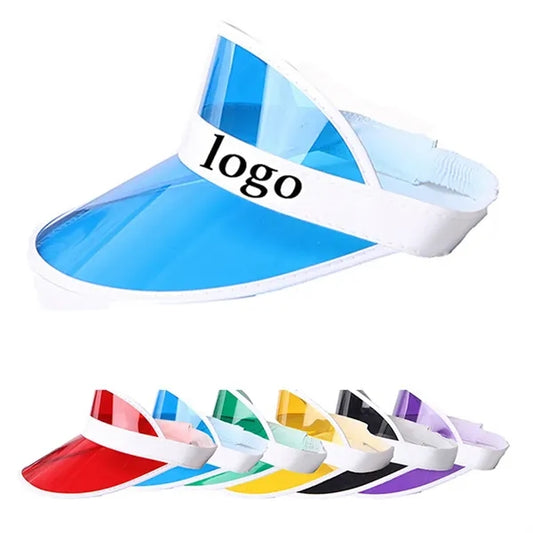 PVC Clear Colorful Sun Visor Hat