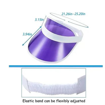 PVC Clear Colorful Sun Visor Hat