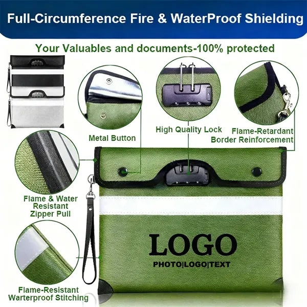 Fireproof Document Bag with Lock
