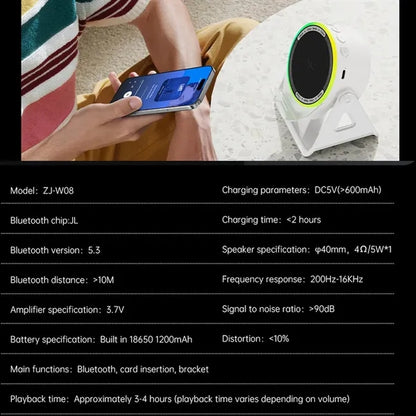 3 in 1 Wireless charging speaker phone holder