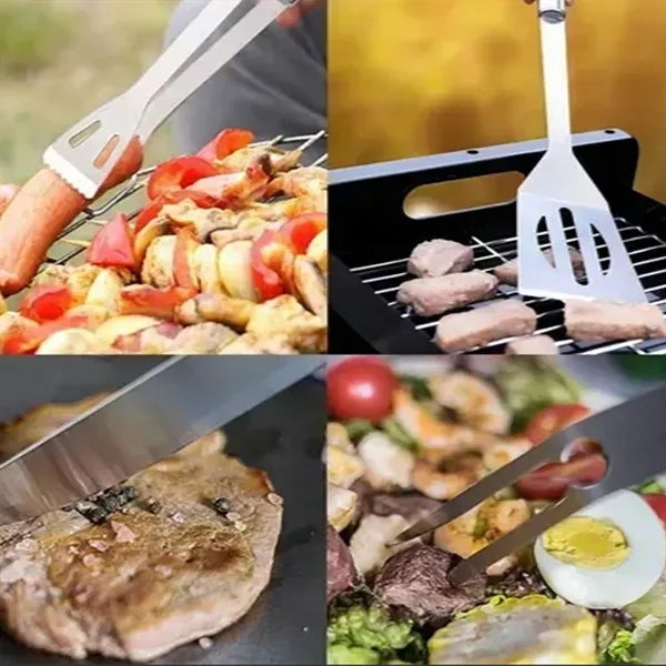 Stainless Steel BBQ Grill Tool Set  Aluminum Storage Case