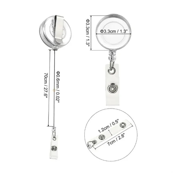 Retractable Badge Reel with Steel Wire Clip
