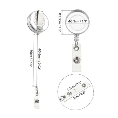 Retractable Badge Reel with Steel Wire Clip