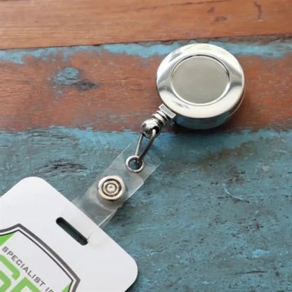 Retractable Badge Reel with Steel Wire Clip