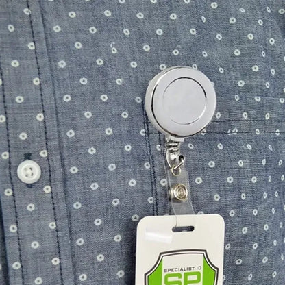 Retractable Badge Reel with Steel Wire Clip
