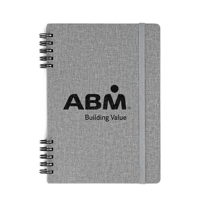Spiral Linen Leather Notebook