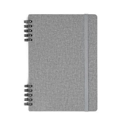 Spiral Linen Leather Notebook