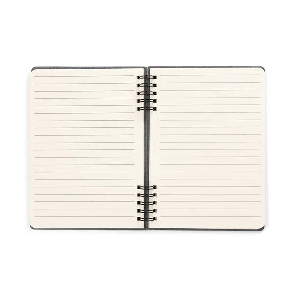 Spiral Linen Leather Notebook