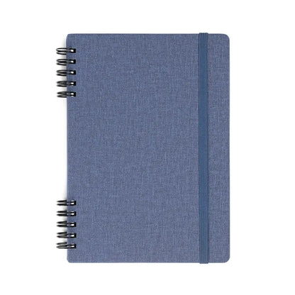 Spiral Linen Leather Notebook