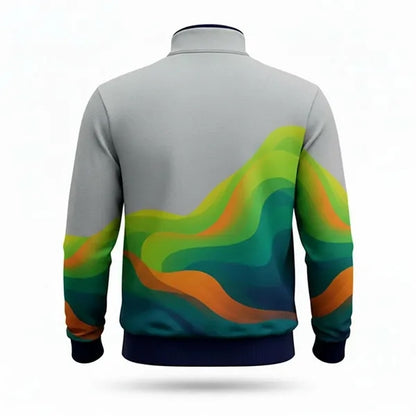 Unisex Sublimated Fleece Lined Quarter Zip Sweatshirt