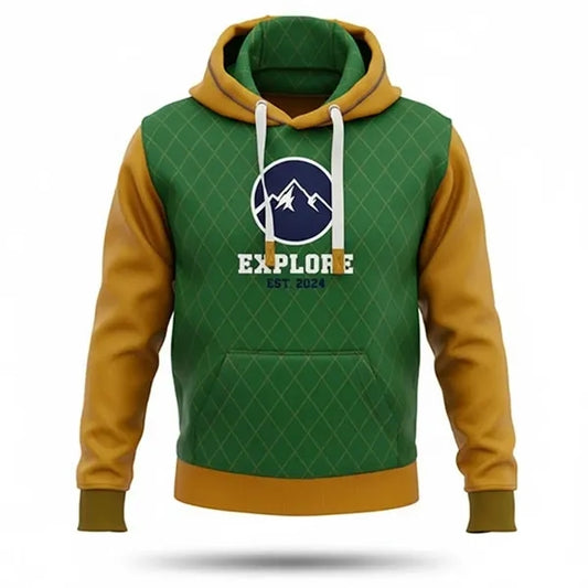 Unisex Kangaroo Pocket Hoodie Sublimated Fleece Lined