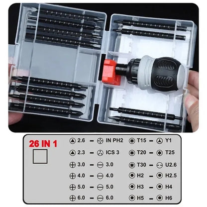 26 in 1 Multifunction Carbon Steel Screwdriver Set