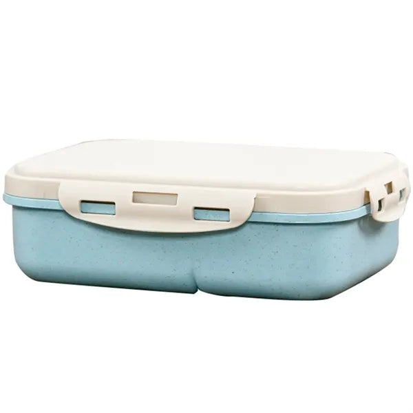 Leak Proof Wheat Straw Lunch Bento Box w/ Utensils
