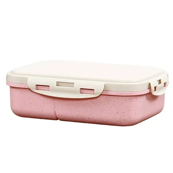 Leak Proof Wheat Straw Lunch Bento Box w/ Utensils